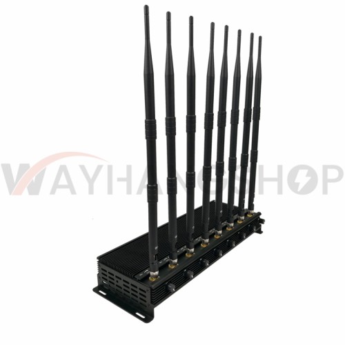 The Latest Mobile phone Signal Jammer 8 Antennas Adjustable 3G 4G Phone signal Blocker with 2.4G GPS