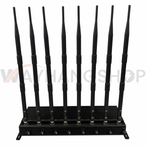 The Latest Mobile phone Signal Jammer 8 Antennas Adjustable 3G 4G Phone signal Blocker with 2.4G GPS