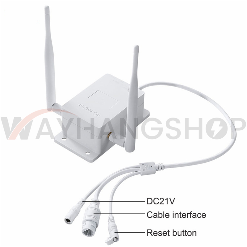 2 External Antennas Outdoor 3G 4G WIFI ROUTER WIFI wireless router with 1 x RJ45 Ports and 1 sim card slot 