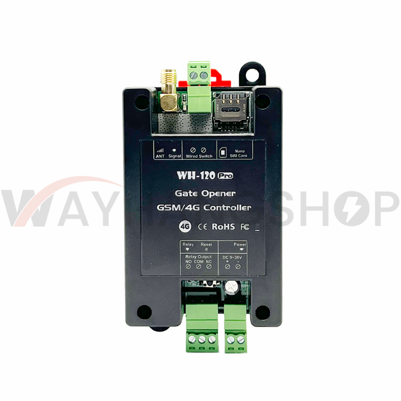 4G GSM Remote Controller WH-120 PRO Single Relay Switch For Sliding Swing Garage Gate Opener 