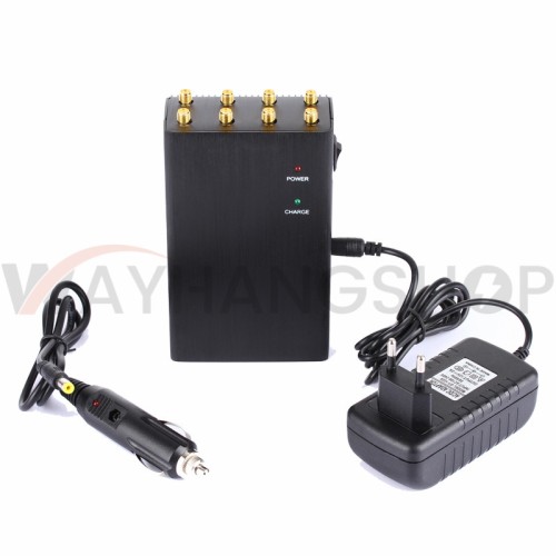 8-CH WIFI Bluetooth Portable Signal Jammer Cell Phone Scrambler With Car Charger