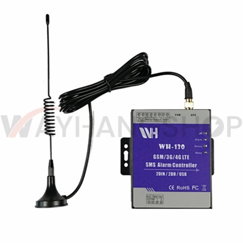 WH-130 GSM 3G 4G Cellular RTU SMS Relay Switch Industrial IoT Remote Monitoring System in-built watchdog SMS Alarm