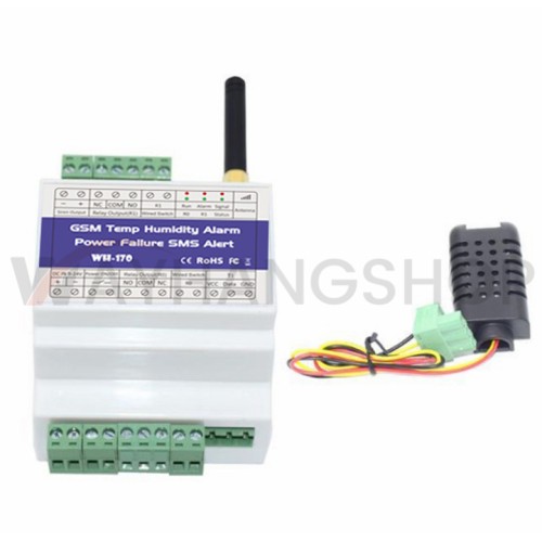 WH-170 GSM SMS Remote Control temperature and humidity Status Monitor Alarm With 2 Relay Output