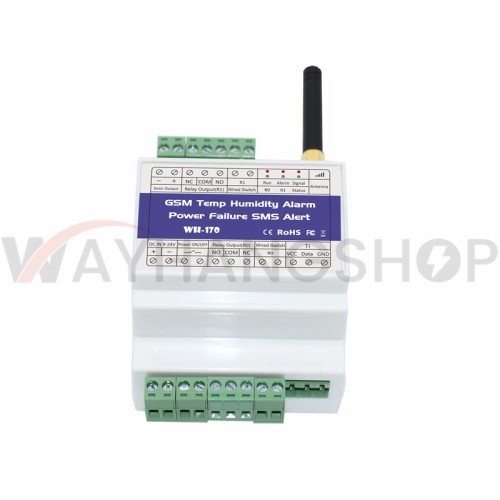 WH-170 GSM SMS Remote Control temperature and humidity Status Monitor Alarm With 2 Relay Output