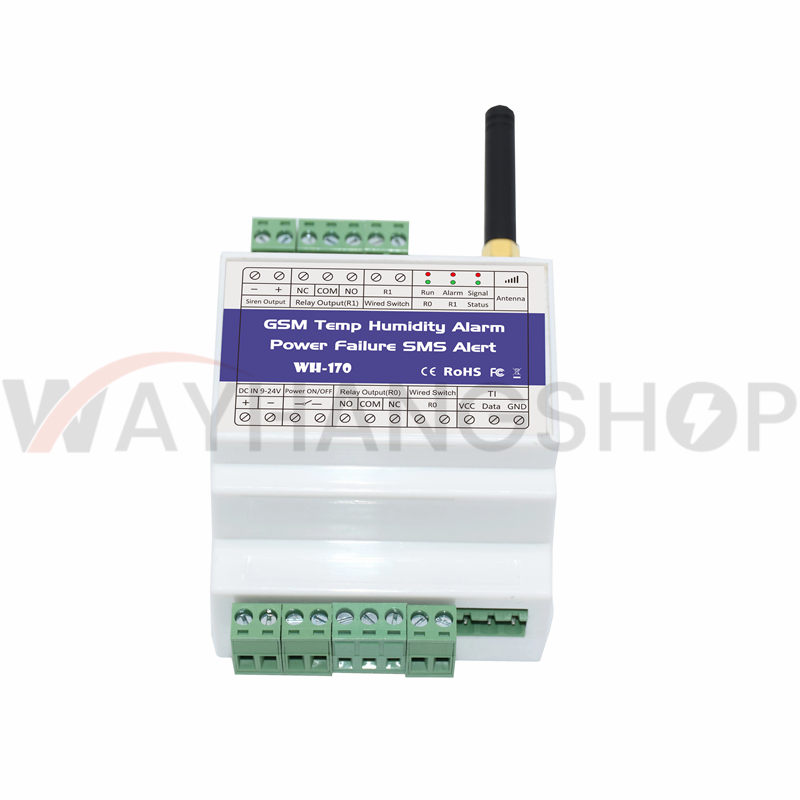 WH-170 GSM SMS Remote Control temperature and humidity Status Monitor Alarm With 2 Relay Output 