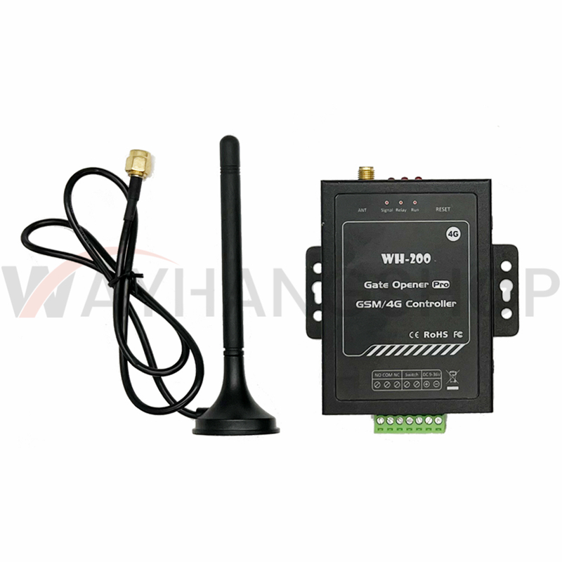 WH-200 4G GSM SMS Remote Controller Switch Relay for Swing Sliding Gate Opener 