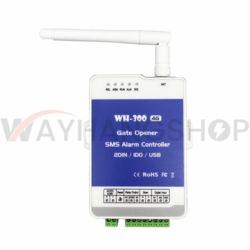 WH-300 4G GSM Alarm Controller System 2 Channels Home Security SMS Message Call WH Control APP support