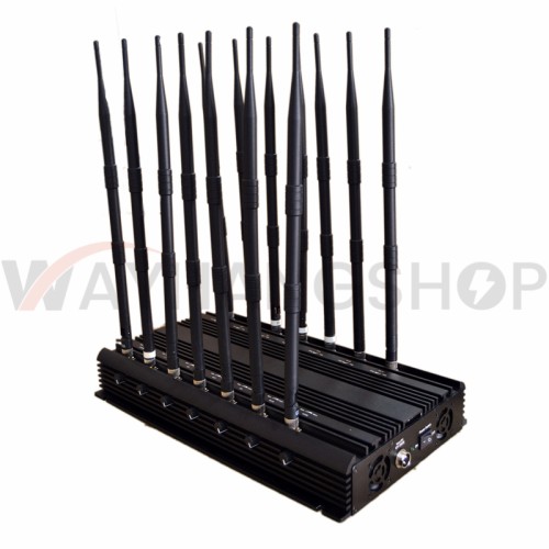 Multifunction 35W desktop 14 antenna mobile phone signal jammer