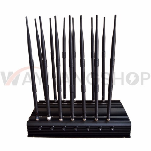 Multifunction 35W desktop 14 antenna mobile phone signal jammer