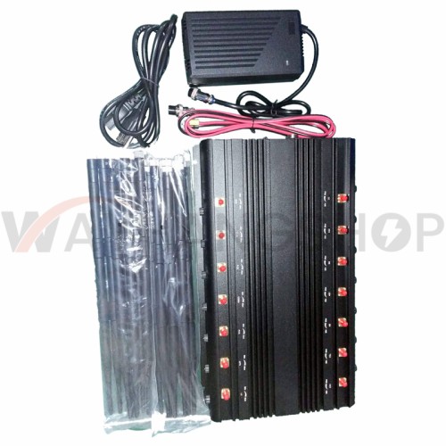 Multifunction 35W desktop 14 antenna mobile phone signal jammer