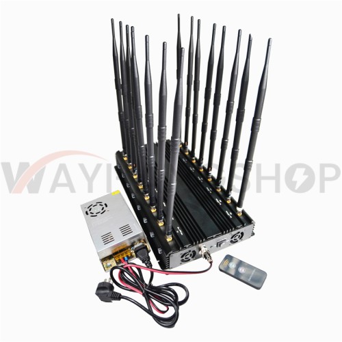 World First 16 antennas all-in-one 5.2G 5.8G all frequencies Signal jammer With Remote Control