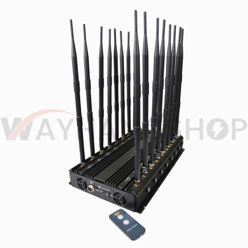 World First 16 antennas all-in-one 5.2G 5.8G all frequencies Signal jammer With Remote Control