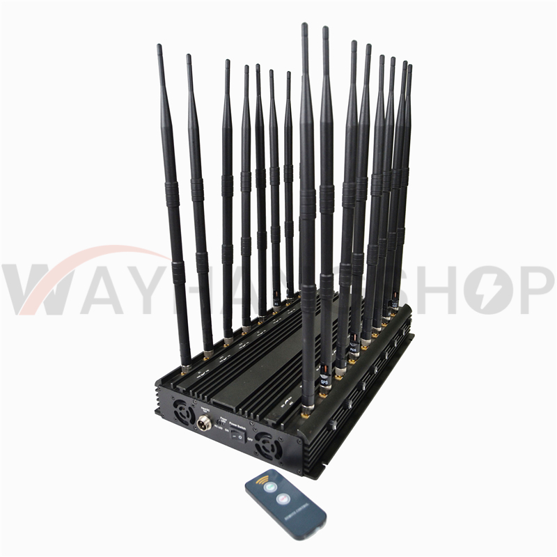 World First 16 antennas all-in-one 5.2G 5.8G all frequencies Signal jammer With Remote Control 