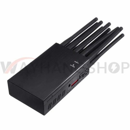 All in one Portable 10 Bands Cell Phone Signal Jammer Blocking GSM 3G 4G LTE GPS L1 Lojack Support 2 Hours Continue Working