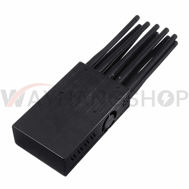 All in one Portable 10 Bands Cell Phone Signal Jammer Blocking GSM 3G 4G LTE GPS L1 Lojack Support 2 Hours Continue Working 