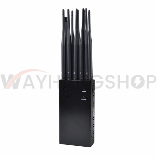 Newest 10 Antennas Portable Cell Phone Jammer Lojack GPS WIFI Blocker