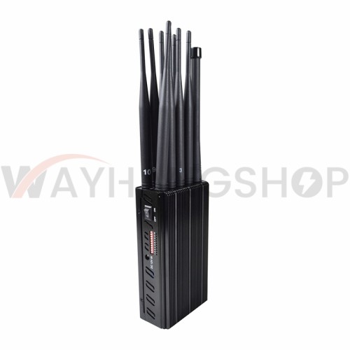 Newest 10 Antennas Portable Cell Phone Jammer Lojack GPS WIFI Blocker