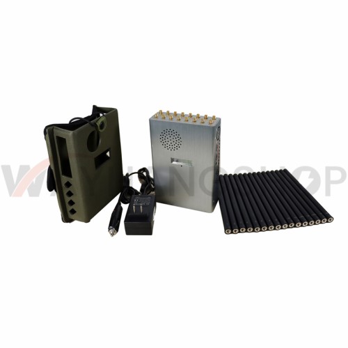 The Latest Handheld 18 Bands 5G Cellphone Signal Jammer With Nylon Cover