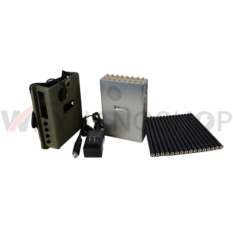 The Latest Handheld 18 Bands 5G Cellphone Signal Jammer With Nylon Cover 