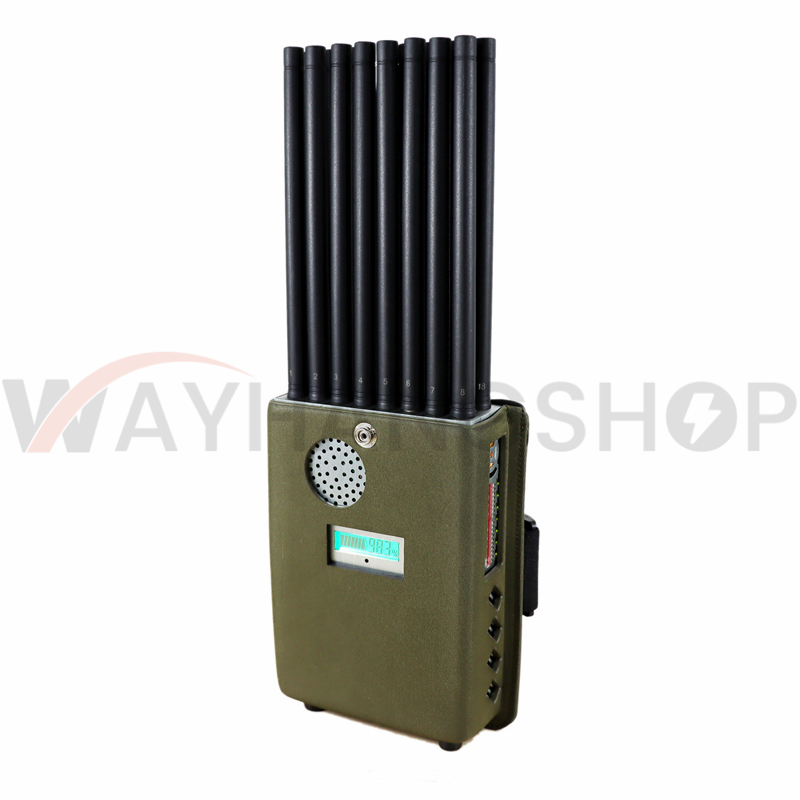 The Latest Handheld 18 Bands 5G Cellphone Signal Jammer With Nylon Cover 