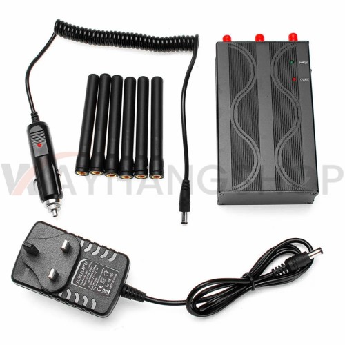 6-CH Bluetooth WiFi 3G 4G Portable Cell Phone jammer