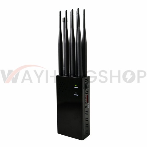 Plus 8 Antennas Portable Cell Phone Jammer,Jamming 2G/3G/4G and LOJACK GPS WIFI Signals Bigger Battery