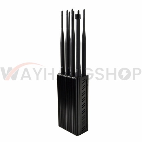 Plus 8 Antennas Portable Cell Phone Jammer,Jamming 2G/3G/4G and LOJACK GPS WIFI Signals Bigger Battery