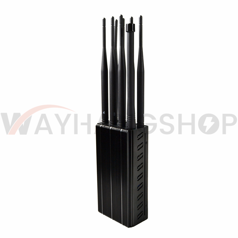 Plus 8 Antennas Portable Cell Phone Jammer,Jamming 2G/3G/4G and LOJACK GPS WIFI Signals Bigger Battery 