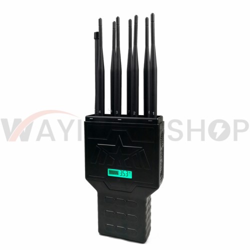 Unique High Power Handheld 8 Bands Cell Phone Signal Jammer 16Watt Jamming up to 30m