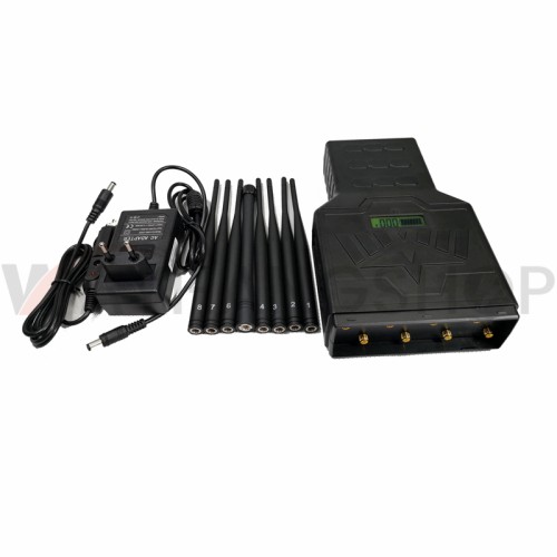 Unique High Power Handheld 8 Bands Cell Phone Signal Jammer 16Watt Jamming up to 30m