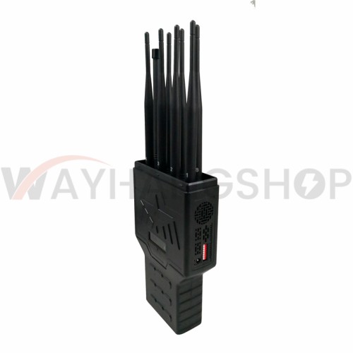 Unique High Power Handheld 8 Bands Cell Phone Signal Jammer 16Watt Jamming up to 30m