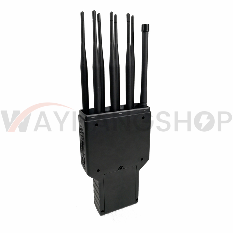 Unique High Power Handheld 8 Bands Cell Phone Signal Jammer 16Watt Jamming up to 30m 