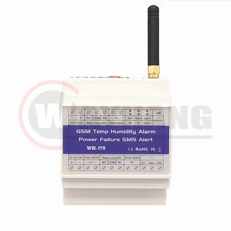 WH-170 GSM SMS Remote Control temperature and humidity Status Monitor Alarm With 2 Relay Output