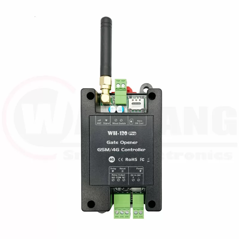 WH-120 PRO Black 4G GSM Door Opener Relay Switch Remote Control Access Door Opener